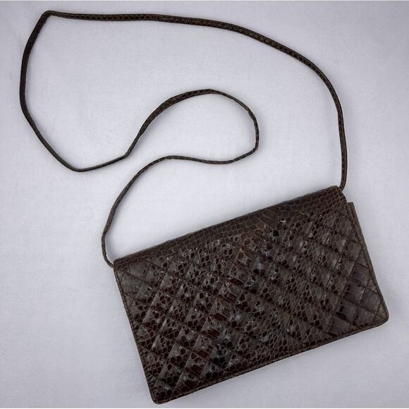 Vintage Saks Fifth Avenue Snakeskin Bag - Picture 1 of 10